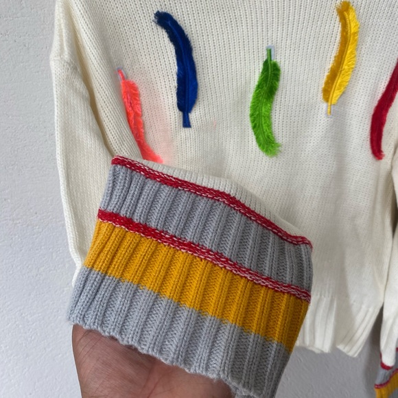 trendy knit cropped sweater - Picture 4 of 5